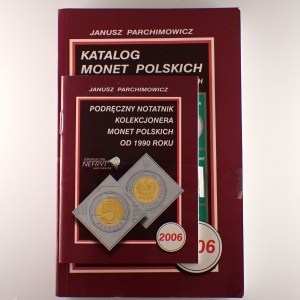 Katalog monet polskich Parchimowicz 2006 + kapesní od 1990,