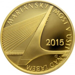 ČR [1993 - ...] / 5000 Kč Mariánský most v Ústí nad Labem 2015, cert., etue, Au,