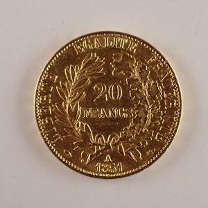 Francie / 20 Francs 1851, Au,