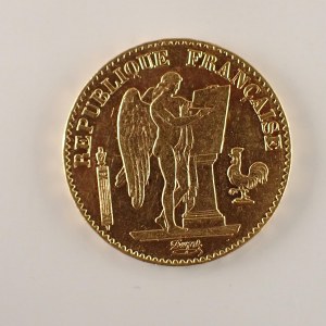 Francie / 20 Francs 1888 A 'R', jen 28.000 ks, 6.439g , Au 825,