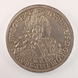 Josef I. [1705 - 1711] / 1 Tolar 1707 Tyroly, Hall, Dav.1018, KM#665.1, 28,94g, Ag,