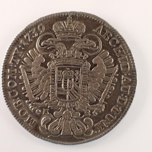 Karel VI. [1711 - 1740] / 1/2 Tolar 1739 K.B., Her.555, 14.29g, Ag,