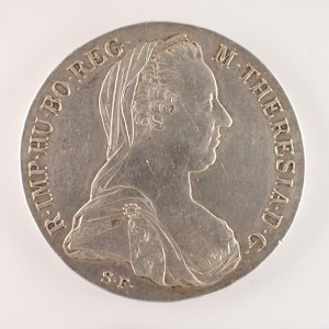 Marie Terezie [1740 - 1780] / 1 Tolar 1780 S.F., *X, oválná brož, Ag,