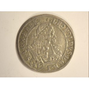Leopold I. [1657 - 1705] / XV Krejcar 1677 CB Břeh, patina, Ag,
