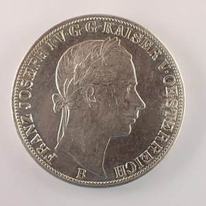 Rakouská konvenční a spolková měna / 1 Spolkový Tolar 1858 B, vzácnější, dr. rys., Ag,