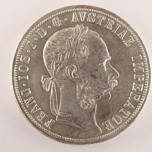 Rakouská konvenční a spolková měna / 2 Zlatník 1889 b.z., dr. rys., úhozy, Ag,