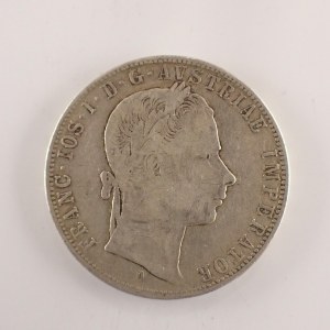 Rakouská konvenční a spolková měna / 1 Zlatník 1858 A, Ag,