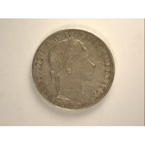 Rakouská konvenční a spolková měna / 1 Zlatník 1859 A, skvrnky, rýs., Ag,