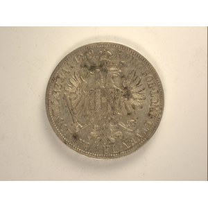 Rakouská konvenční a spolková měna / 1 Zlatník 1859 A, skvrnky, rýs., Ag,