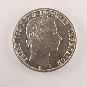 Rakouská konvenční a spolková měna / 1 Zlatník 1860 A, dr. rys., Ag,