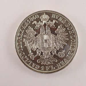 Rakouská konvenční a spolková měna / 1 Zlatník 1860 A, dr. rys., Ag,