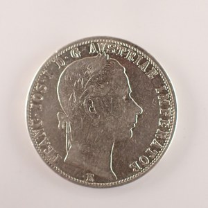Rakouská konvenční a spolková měna / 1 Zlatník 1860 E 'RR', dr.hra, Ag,