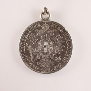 Rakouská konvenční a spolková měna / 1 Zlatník 1861 A, ouško, Ag,
