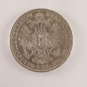 Rakouská konvenční a spolková měna / 1 Zlatník 1861 A, Ag,