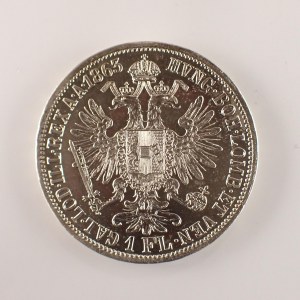 Rakouská konvenční a spolková měna / 1 Zlatník 1863 A, Ag,