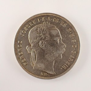 Rakouská konvenční a spolková měna / 1 Zlatník 1876 K.B., Ag,
