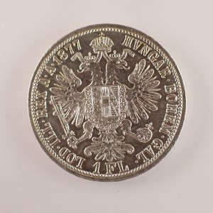 Rakouská konvenční a spolková měna / 1 Zlatník 1877 b.z., Ag,