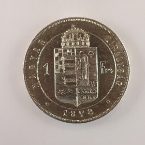 Rakouská konvenční a spolková měna / 1 Zlatník 1878 K.B., dr. rys., Ag,