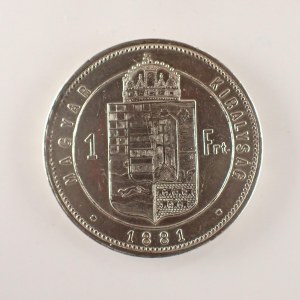Rakouská konvenční a spolková měna / 1 Zlatník 1881 K.B., Ag,