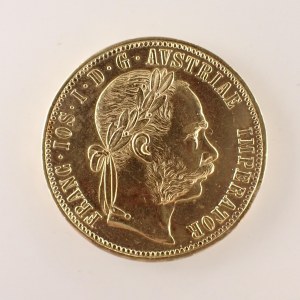 Rakouská konvenční a spolková měna / 1 Zlatník 1883 b.z., silně zlaceno, Ag pokov Au,