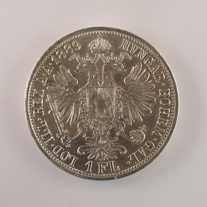 Rakouská konvenční a spolková měna / 1 Zlatník 1889 b.z., dr. rys., Ag,