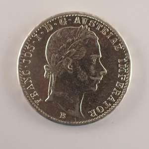 Rakouská konvenční a spolková měna / 1/4 Zlatník 1862 B, Ag,