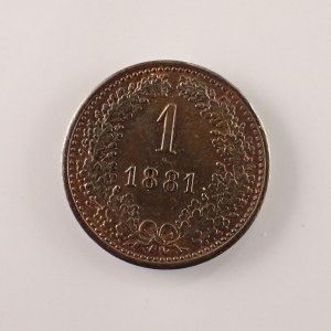 Rakouská konvenční a spolková měna / 1 Krejcar 1881 b.z., Cu,