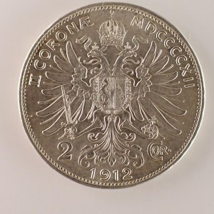 Korunová měna [1892 - 1918] / 2 Koruna 1912 b.z., Ag,