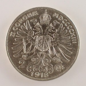 Korunová měna [1892 - 1918] / 2 Koruna 1913 bz, Ag,