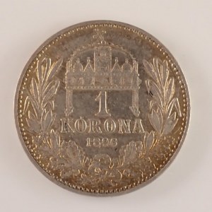 Korunová měna [1892 - 1918] / 1 Koruna 1896 K.B., patina, Ag,
