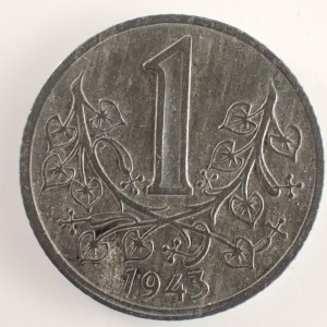 Období 1939-1945 - protektorát / 1 Koruna 1943, Zn,