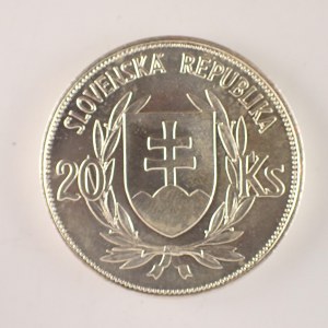 Období 1939-1945 - Slovenský štát / 20 Ks 1939 Tiso, dr. rys., Ag,