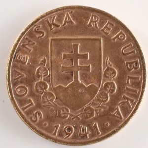 Období 1939-1945 - Slovenský štát / 20 Haléř 1941 'R', drobný ohyb, Cu,