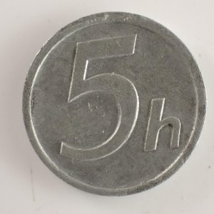 Období 1939-1945 - Slovenský štát / 5 Haléř 1942 'R', oxid. skvrny, rysky, Zn,