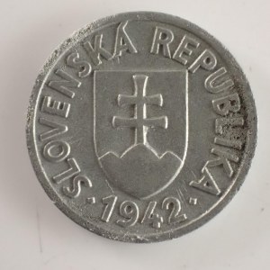 Období 1939-1945 - Slovenský štát / 5 Haléř 1942 'R', oxid. skvrny, rysky, Zn,