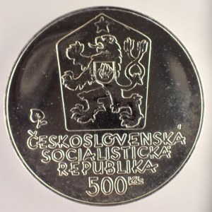 Období 1945-1990 / 500 Kčs Štúr, skvrnka, kapsle, Ag,