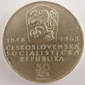 Období 1945-1990 / 50 Kčs 1968 Vznik a výročí, dr. rys., lak., Ag,