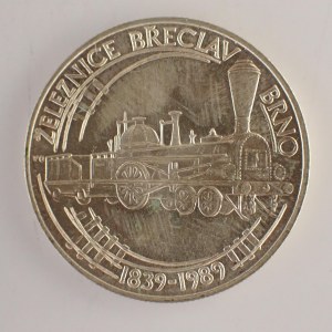 Období 1945-1990 / 50 Kčs 1989 Železniční doprava, Ag,