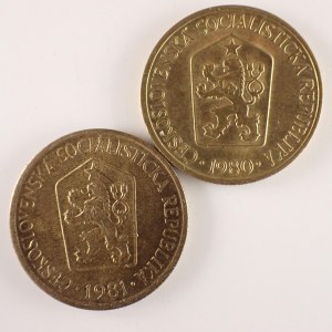 Období 1945-1990 / 1 Kčs 1980, 1981, 2 ks
