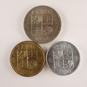 ČSFR [1990 - 1993] / 50, 20, 10 Haléř 1992, 3 ks