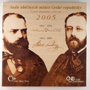 Období od 1993 / Sada oběžných mincí 2005 Smetana a Dvořák, včetně CD, skvrnka na 50 Kč,