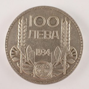 Bulharsko / 100 Leva 1934, CuNi,