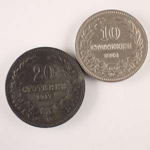 Bulharsko / 10 Stotinki 1913, 20 Stotinki 1917, 2 ks