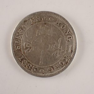 Čína / Honkong / 1 Cent 1885, Ag,
