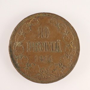 Finsko / 10 Penni 1911, Cu,