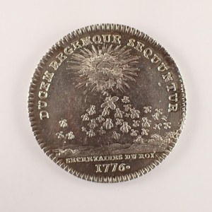Francie / Ludvík XVI. [1774 - 1792] / AR žeton 1776, 7.8g, 30 mm, včelí roj, Ag,