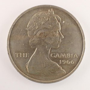 Gambie / 4 Shilling 1966 - Alžběta II., KM#6, CuNi,