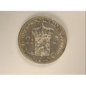 Holandsko / 2 1/2 Gulden 1940, hranka, dr. rýs., skvrnky, Ag,
