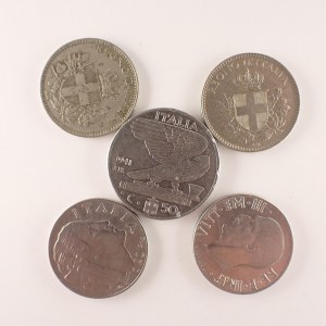Itálie / 50 Centesimi 1941, 20 Centesimi 1918, 1919, 1940, 1941, 5 ks