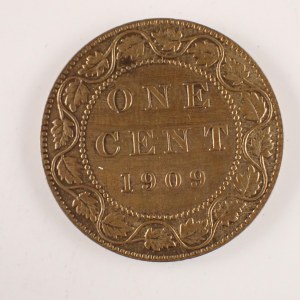 Kanada / 1 Cent 1909, vlas. škr., Br,